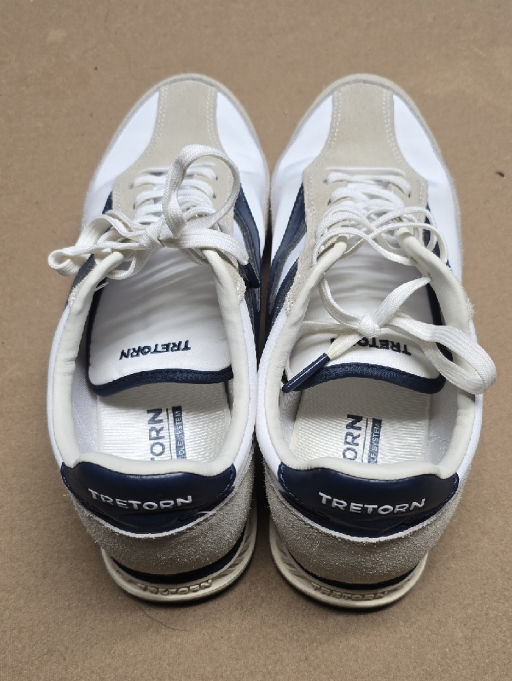 Tretorn Womens Sneakers in White & Navy Size 10m Kristine - Picture 3 of 8